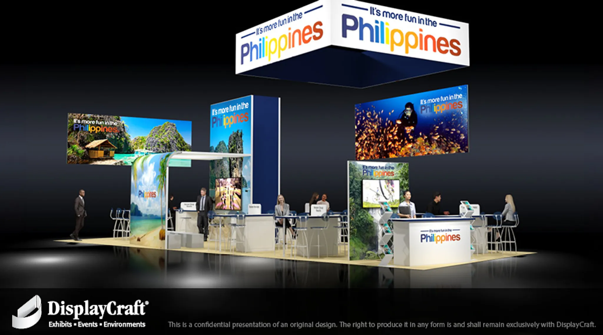 20x50 Island booth design by DisplayCraft